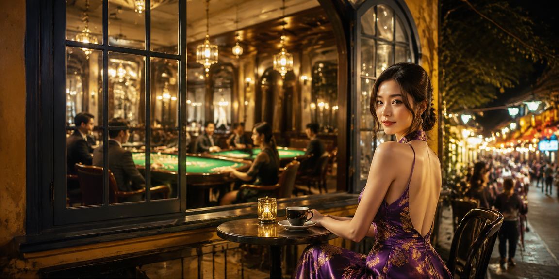 Người chơi tại Phú Quốc thưởng thức cà phê và tham gia trò chơi bài jackpot trên điện thoại